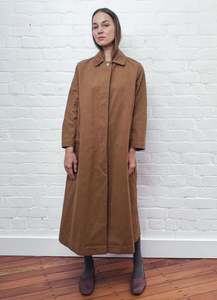 Coats And Jackets: Famous All Over Duster - Tabac Washer Cotton
