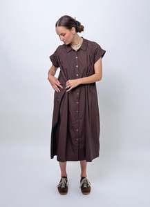 Dresses: Dream Operator Dress - Chocolate Cotton
