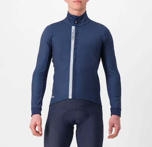 Clothing: CASTELLI ENTRATA JACKET MEN'S BELGIAN BLUE/SILVER