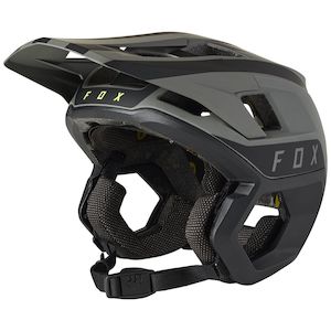 Mtb Helmets: FOX DROPFRAME PRO HELMET TWO TONE CE [BLACK]