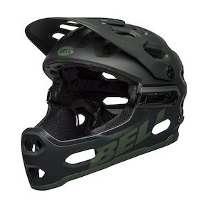 Mtb Helmets: Bell Super 3R Solid Matte Green M