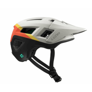 Mtb Helmets: LAZER HELMET - COYOTE - KINTETICORE WHITE ORANGE M
