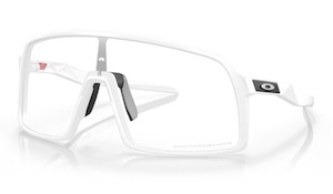 Eyewear: Oakley Sutro Matte White / Clear Photochromic