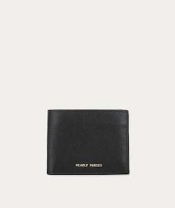 Unisex Flip Wallet - Black/Brass