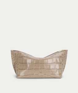 Wallets: Poucher Grande - Oat Croc