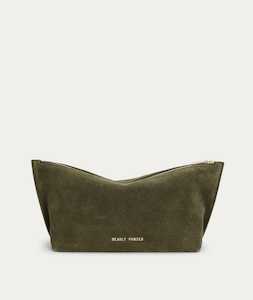 Poucher Grande - Kale Suede