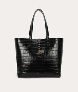 Tote Bags: Mr Porter Tote - Black Croc