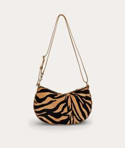 Brown Crossbody Bags: Mr Sling Micro - Ziger Calf Hair