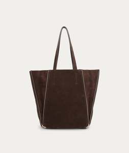 Tote Bags: Mr Scurry Tote Midi - Java Suede