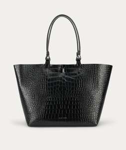 Large Bandit Tote - Black Croc