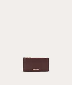 Wallets: Zip Card Holder - Dark Cherry