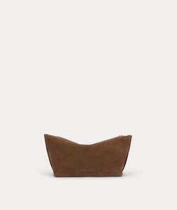 Medium Poucher - Hazel Suede