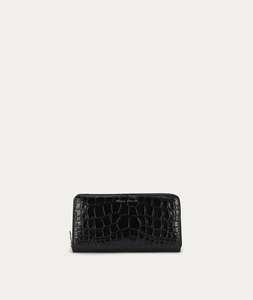 Maxi Wallet - Black Croc