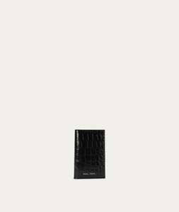 Wallets: Passport Wallet - Black Croc