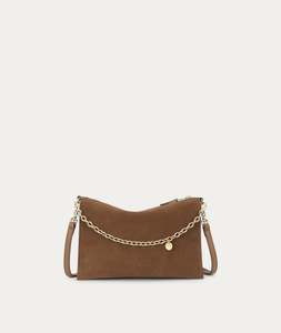 Clutches: Siamese Bag - Hazel Suede