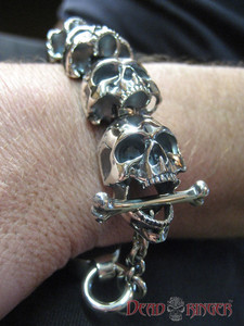 Products: Deathrow Skull Bracelet deadringerjewelry