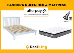 PANDORA QUEEN SLAT BED + POCKET SPRING MATTRESS