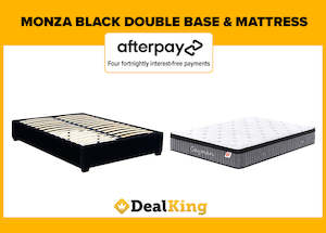 MONZA DOUBLE SLAT BASE BLACK & POCKET SPRING MATTRESS