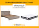 Apartment Nz Made Queen Slat Bed + Pocket Spring Mattress