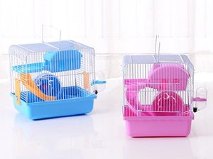Pet Supplies: 2 Tiers Gorgeous Hamster Mouse Pet Toy Storey Fantasia Hamster Cage Castle BLUE