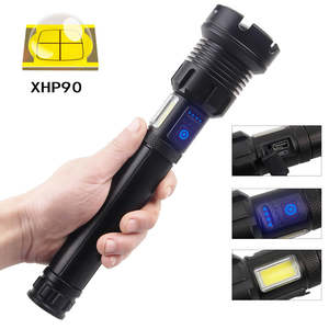Products: LED Torch Rechargeable High Lumens Flashlight with two 26650 Batteries