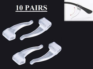 Clearance: 10 Pairs Eyeglasses Silicon Antislip Holder Glasses Cover Ear Hook Retainer - L