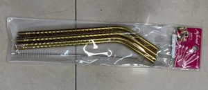 Gold Stainless Steel Straws 722-14