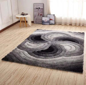 Carpets: Shaggy Rug Soft Texture Gray 2m x 3m