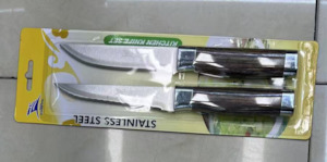 Wooden Handle Knife 2pc 726-9