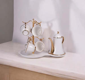 Dessert Stand: Tea Pot & 6 Cup Set JD8762-L1