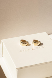 Fine Lines Collection: Gold Tapered Huggie Hoops