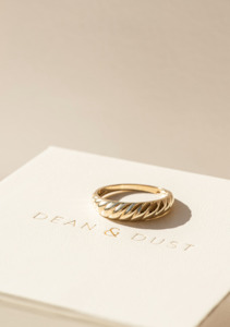 Fine Lines Collection: Golden Croissant Ring