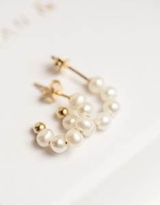 All Earrings: Pearl Hoops