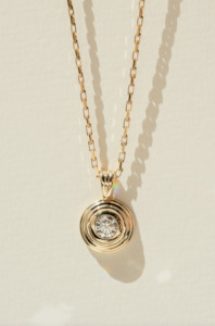 All Necklaces: Niveaux Round Diamond Pendant
