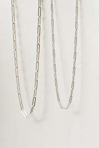 All Necklaces: Sterling Silver Barre Link Chain