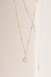 All Necklaces: Ball and Chain Pearl Necklace
