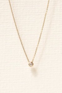 Classic Collection: Petite Diamond Bezel Necklace