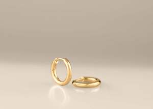 Fine Lines Collection: Round Profile Huggie Hoop