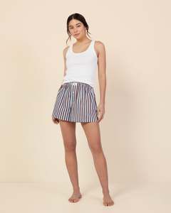 Bottoms: Riviera Stripe Boxer Short