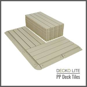 Deck Tiles - <b>BEIGESLAT</b> - Interlocking PP Flooring, with Recycled Premium &hellip;
