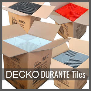 Strong Durante Diy Multipurpose Tiles: Garage Tile - Interlocking Polypropylene Flooring | DECKO DURANTE (400x400x18mm) - Select Colour - Price per box of 30