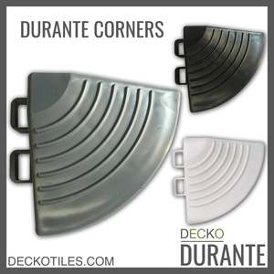 Strong Durante Diy Multipurpose Tiles: Garage Tile Corner for Interlocking Polypropylene Flooring | DECKO DURANTE (60x60x18 mm)
