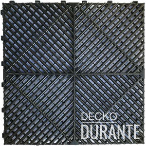 Garage Tile - <b>BLACK</b> - Interlocking Polypropylene Flooring | DECKO <b>DURA&hellip;