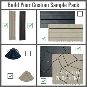 Pp Lite Deck Tiles: Deck Tiles - Build your Own SAMPLE PACK - Interlocking PP Flooring | DECKO Lite - Fully Refundable (up to 6 items)