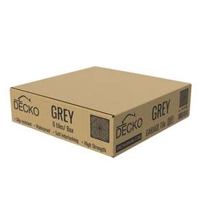 Strong Durante Diy Multipurpose Tiles: GRAY - DECKO Durante N Tile - (Box with 6 tiles)