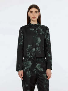Scotch Soda: Floral Jacquard Cropped Blazer