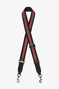 Bags: Bag Strap | Red Lurex Stripe