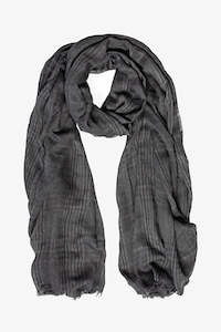 Antler Nz: Serene Plaid Scarf | Grey Twilight