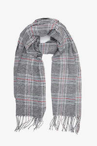 Glen Check Scarf | Grey Ember