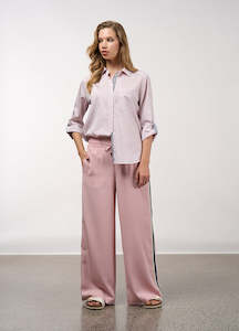 Mixed Media Stripe Shirt